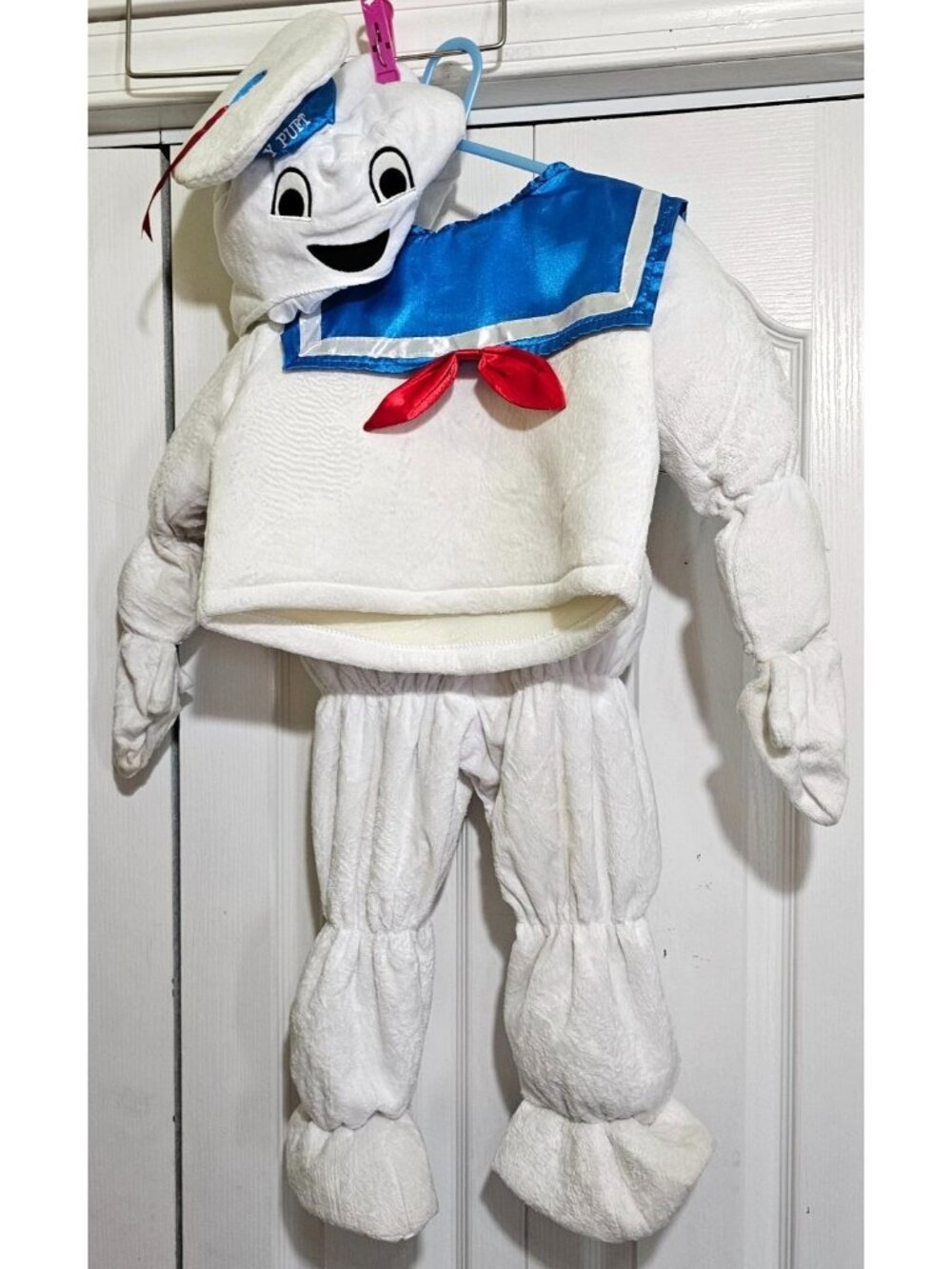 Ghostbusters Deluxe Stay Puft Costume 18M-2T Marshmallow Man Baby Toddler